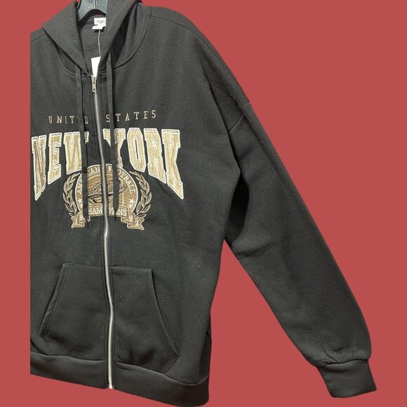 Rue 21 - Men's Long Sleeve Hooded Sweatshirt - Black - Large - Picture 14 of 14